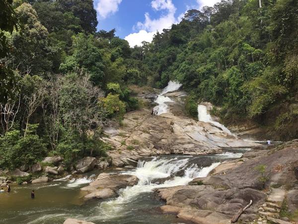 Crawl Chamang Waterfall, Pahang, Malaysia